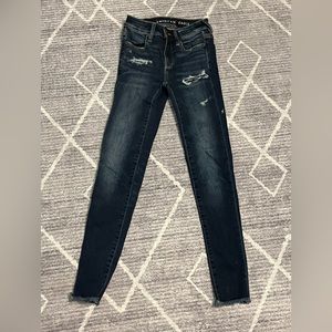 American Eagle Dark Next Level Stretch 000 Jeans Regular